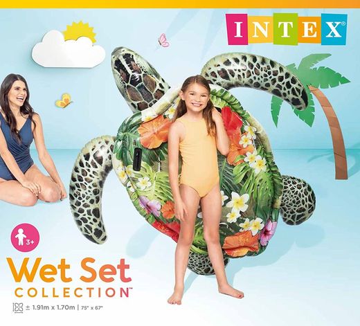 Intex 57555 Realistische aufblasbare Schildkrötenfigur