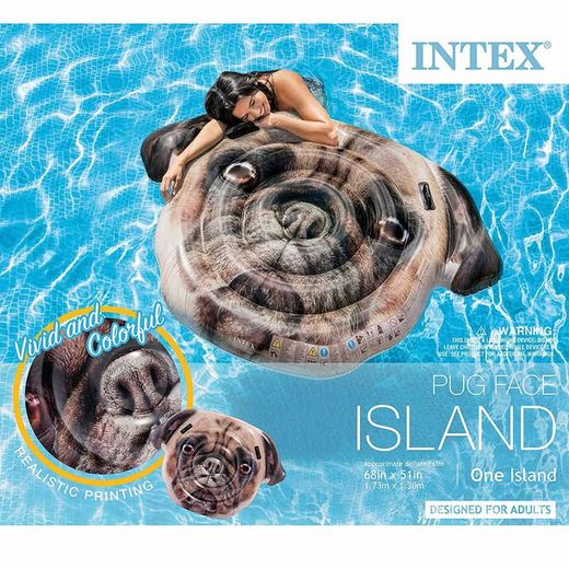 Intex inflatable Pug Face Dog Island