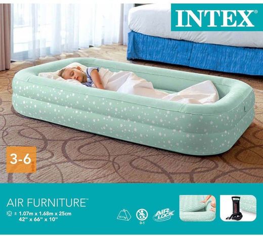 Intex Matelas gonflable pour enfants avec gonfleur
