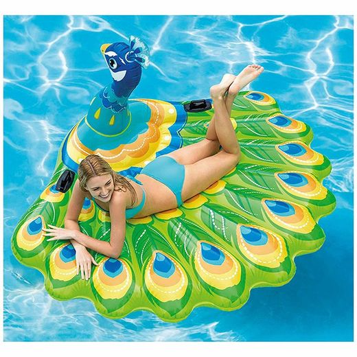 Intex 57250 Peacock Inflatable Island, 76" X 64" X 37