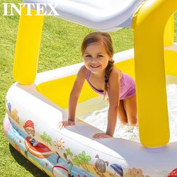 Intex 57470 Piscine gonflable pour enfants avec Pare-soleil 157 x 157 x 122