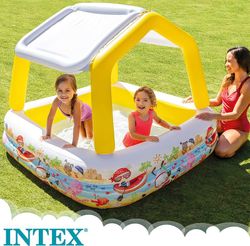 Intex 57470 Piscine gonflable pour enfants avec Pare-soleil 157 x 157 x 122