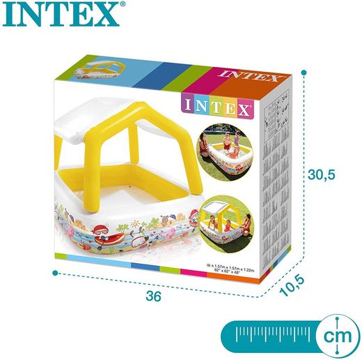 Intex 57470 Piscine gonflable pour enfants avec Pare-soleil 157 x 157 x 122