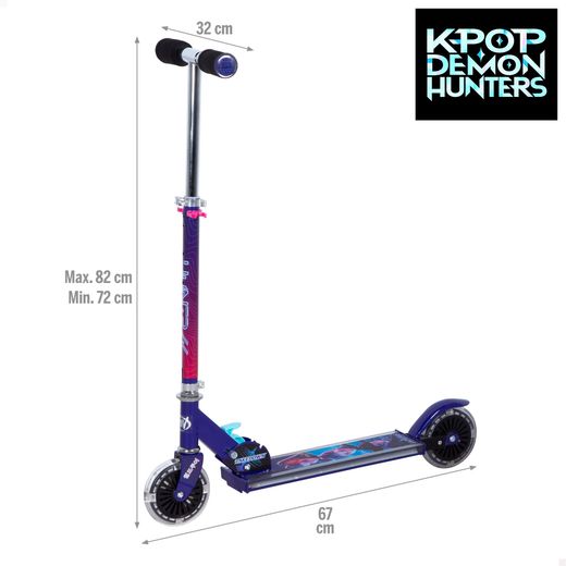 K-Pop Demon Hunters Folding Scooter with Light-Up Wheels