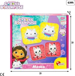 Lisciani Gabby's Dollhouse Memory juego de memoria 24 tarjetas