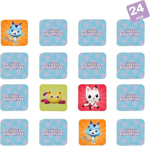 Lisciani Gabby's Dollhouse Memory-Spiel, 24 Karten