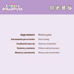 Lisciani Gabby's Dollhouse Memory-Spiel, 24 Karten