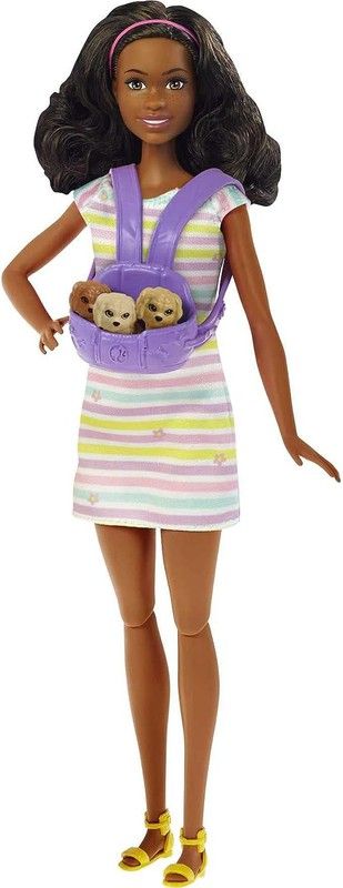 Mattel Barbie morena Perritos recién nacidos