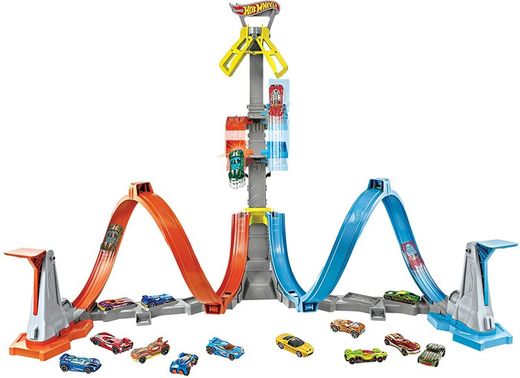 Mattel Hot Wheels Looping-Bahn und Launcher