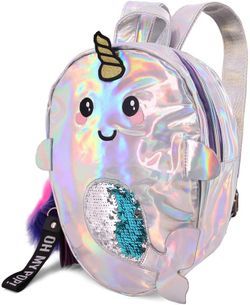 Mochila plateada Pop Narval Oh My POP