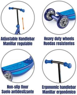 Molto dreirädriger blauer Roller