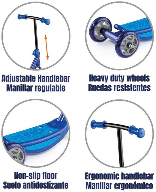 Molto dreirädriger blauer Roller