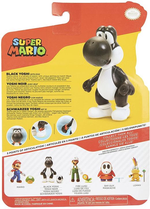 Nintendo Figura Yoshi Negro Con Huevo 10 cm