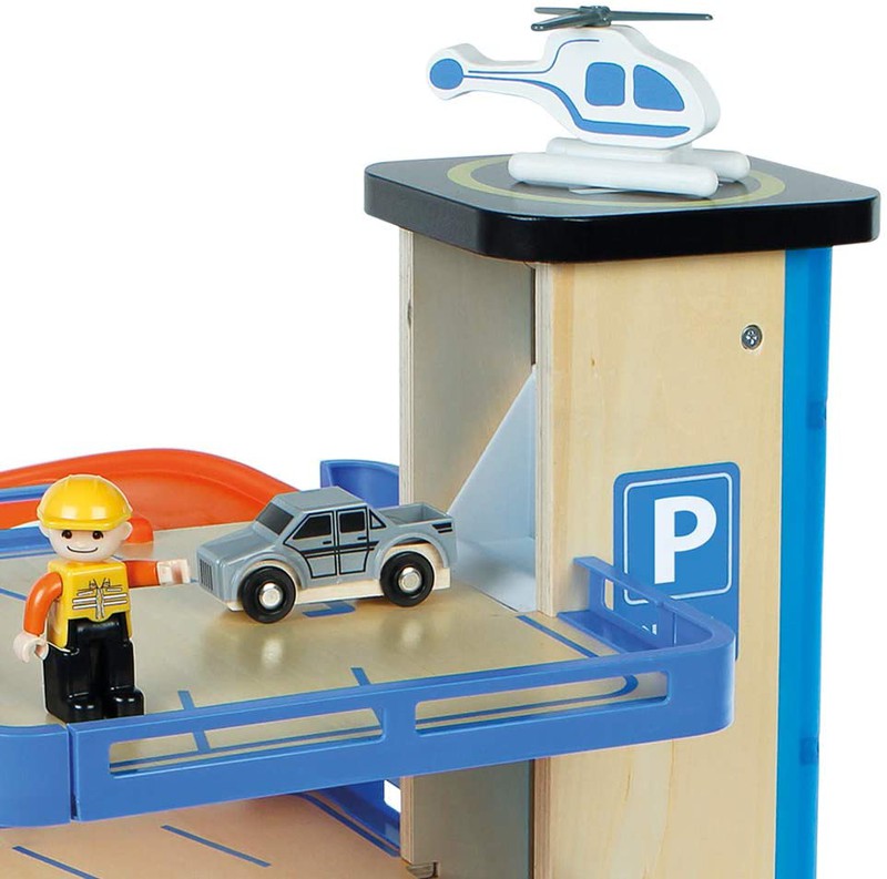 TOP BRIGHT Jouet de stationnement de voiture en bois pour enfants de 3 ans,  jouets de