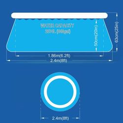 Marin Blue runder aufblasbarer Pool 240 cm x 63 cm