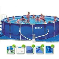 Intex 15´x 36" Metal Frame Swimming Pool