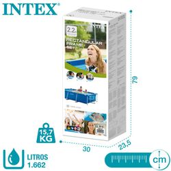 Intex 28270 Piscina Rectangular Small Frame familiar 2.20m