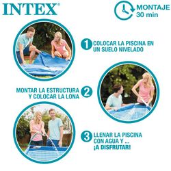 Intex 28272 Piscina Rectangular Small Frame familiar 3.00m x 2.00 m x 0.75 m