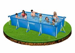 Intex Rechteckiger Familienpool mit kleinem Rahmen, 4,50 m