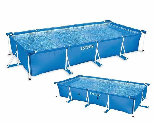 Intex Rechteckiger Familienpool mit kleinem Rahmen, 4,50 m