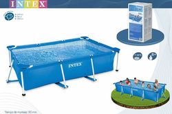 Intex Rechteckiger Familienpool mit kleinem Rahmen, 4,50 m