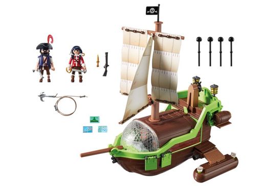 Playmobil Chamäleon-Piratenschiff mit Rubin