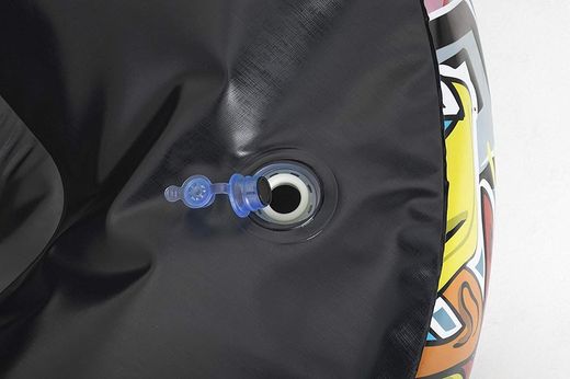 Aufblasbarer Sitzsack mit Graffiti-Motiv, 112 cm x 112 cm x 66 cm