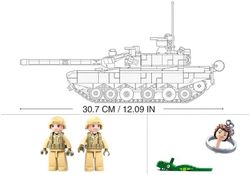 Sluban Tanque Juego de construcción 893 pcs