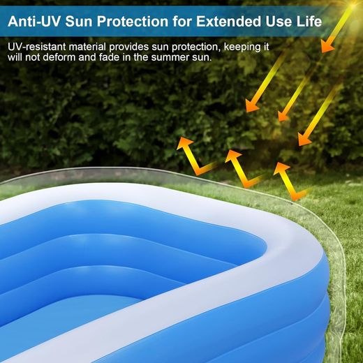 Sun Club Piscina Familiar hinchable rectangular 305 cm x 183 cm x 56 cm