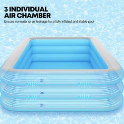 Sun Club Piscina Familiar hinchable rectangular 305 cm x 183 cm x 56 cm