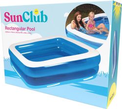 Sun Club Rechteckiger aufblasbarer Familienpool 200 cm x 150 cm x 50 cm