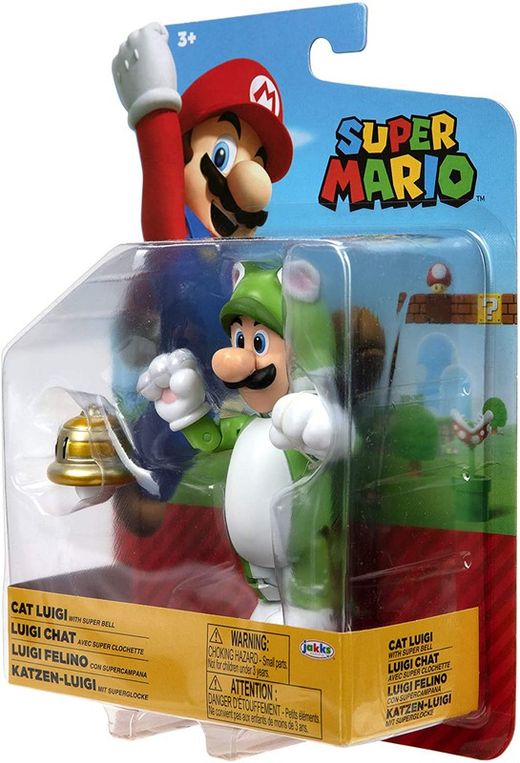 Nintendo Super Mario Figura Luigi Felino con Campana