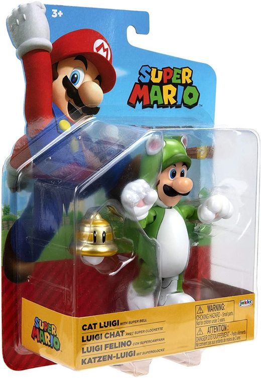 Nintendo Super Mario Figura Luigi Felino con Campana