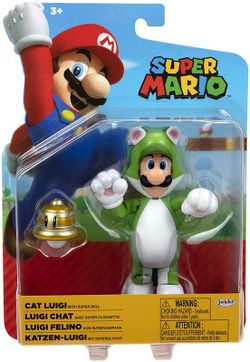 Nintendo Super Mario Figura Luigi Felino con Campana