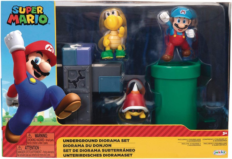 JAKKS PACIFIC Coffret diorama 5 figurines Super Mario pas cher 
