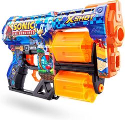 Zuru X-SHOT Skins-Pistola Dread Sonic The Hedgehog con 12 dardos